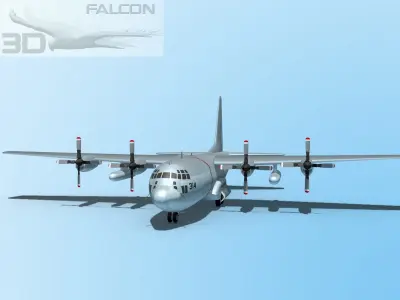 Falcon3D C-130 Hercules US Navy 3D model
