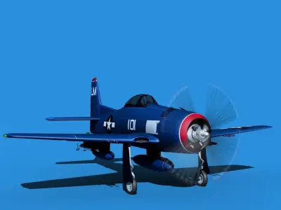Grumman F8F-2 Bearcat V01 3D model