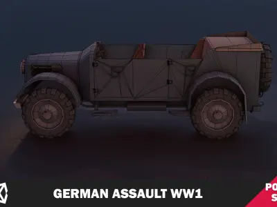German Assault WW1 Low-poly 3D model