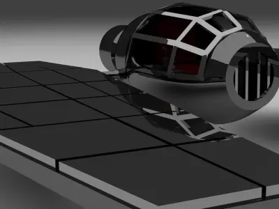 Spacecraft star wars Low-poly 3D model