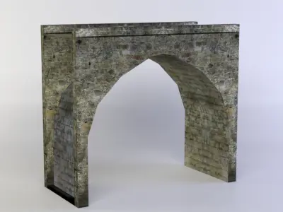 Bridge part Low-poly 3D model
