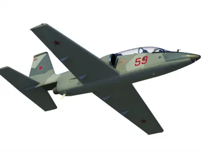 MiG UTS advanced trainer aircraft 3D model