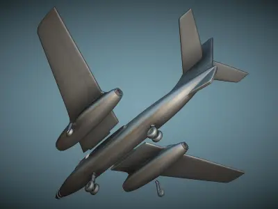 SNCASO Sud-Ouest SO4050 Vautour IIB - 3D Printable Model 3D print model