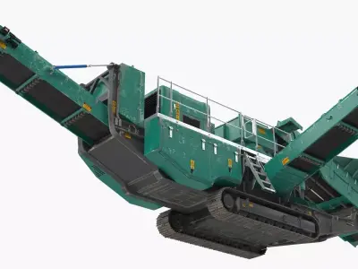Cone Crusher Machine Dirty 3D model
