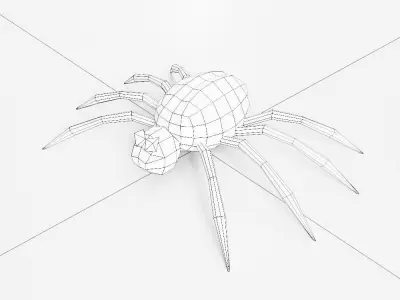 Spider low poly 3d model Low-poly 3D model
