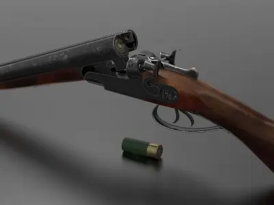 Bm16 Shotgun Fps - Tps Low-poly 3D model