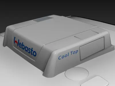 Truck Parking Air Conditioner Webasto Cool Top Vario 10E Low-poly 3D model
