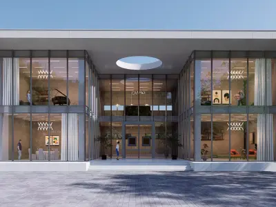 INVESTRIBE Office Building Low-poly 3D model