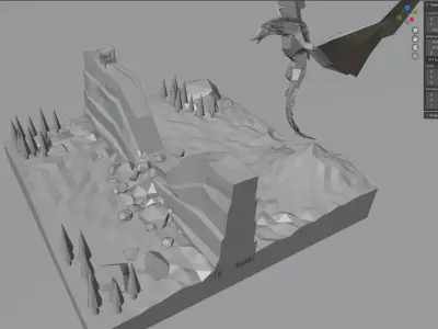 Isometric Dragon  Low-poly 3D model