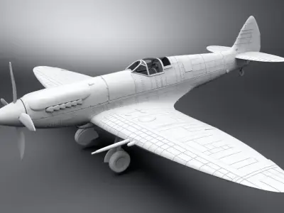 Spitfire scale model 3D print model