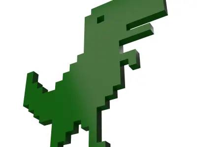 Google Dinosaur T-Rex Low-poly 3D model