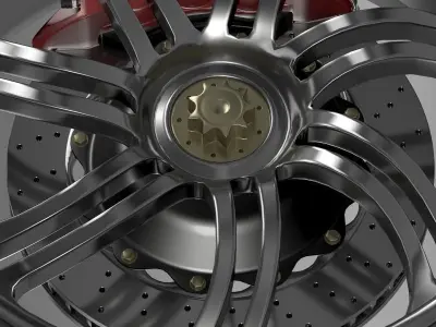 Pagani Huayra wheel 3D model