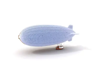 Vintage Zeppelin Copper model pack Low-poly 3D model