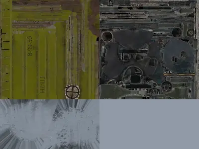 Gas Mask GP-7b Low-poly 3D model