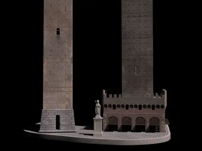 Towers of Bologna 3D model
