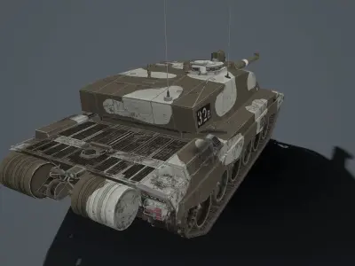 challenger 2 tank Low-poly 3D model