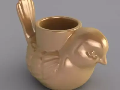 Little Bird Candle Holder Free 3D print model