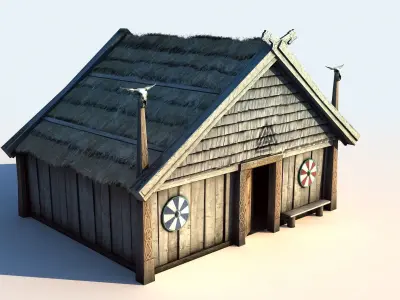 Viking House 1 Low-poly 3D model