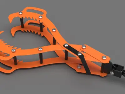 Log Handling Tongs with Multiple Trunks 3D model