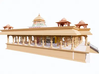 indian jodhpuri temple 3d modal 3D model