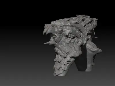 Enrewator Bird creature bust 3D model