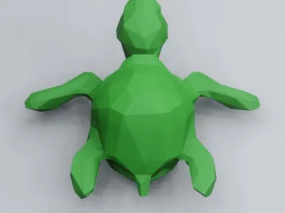 Geometric Turtle Low-poly 3D model