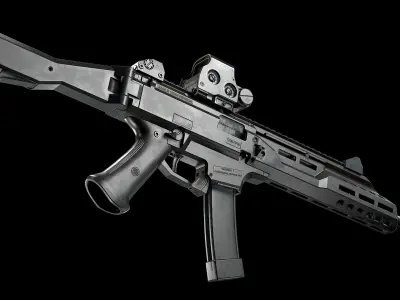 CZ Scorpion EVO 3 Low-poly 3D model