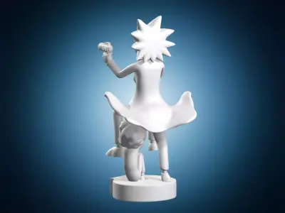 Rick and Morty Cartoon Sculpture 3D print model