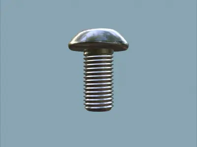 Steel Stained M10 Bolt Allen Dome 3D model