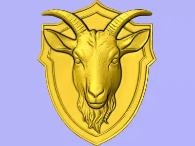 ESCUDO COM BODE 3D model