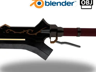 Sword oblivion Free low-poly 3D model