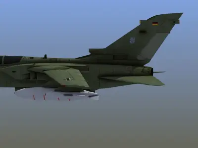 Tornado Strike Aircraft Low-poly 3D model