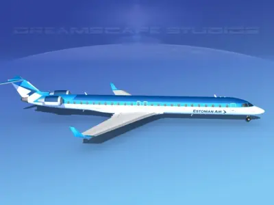 Bombardier CRJ1000 Estonian Air 3D model