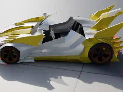 fantasy car Free low-poly 3D model