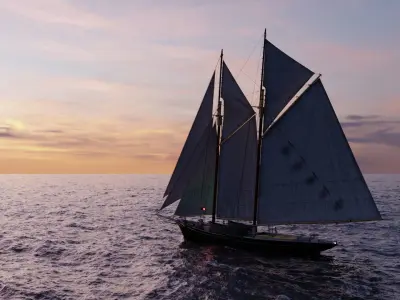 Fishing Schooner Lettie G Howard 1893 3D model