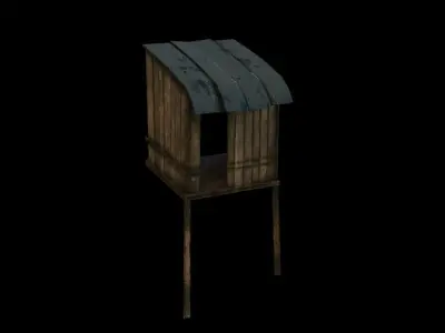 stylized old wood builds Low-poly collection Low-poly 3D model