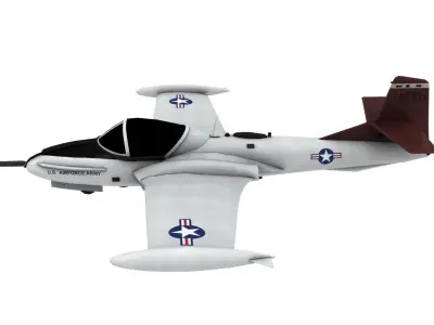 Lowpoly A-37 Aircraft Model Low-poly 3D model