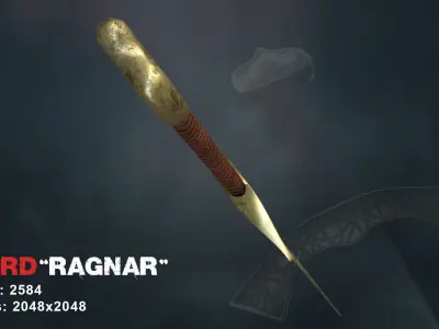 Sword Ragnar Low-poly 3D model