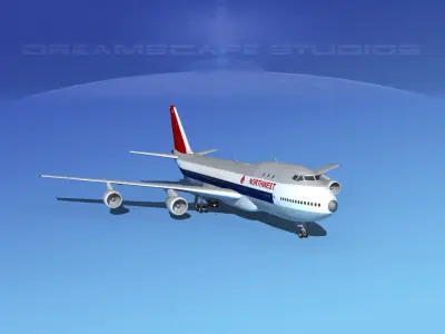 Boeing 747-100 Northwest Orient 3D model
