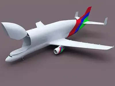 Color Cargo Super Transporter 3D model