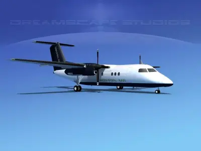 Dehaviland DHC-8 100 Boston Air 3D model