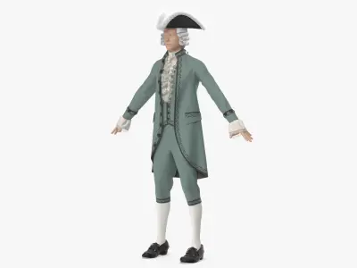 Vintage Clothing Men and Women 3D model
