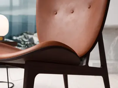  Replica Norr11 Safari Armchair Model, Brown 