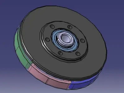 Axial Flux Coreless BLDC Motor 3D model