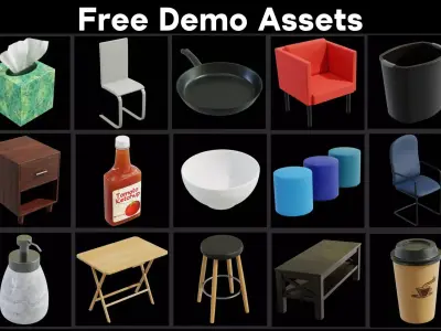 Free Demo - Furniture And Home Asset Pack - Blender Free 3D model