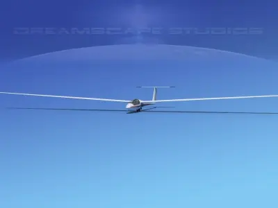 Schleicher ASW 22 Sailplane V04 3D model