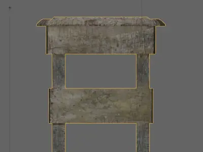 Old Table  Low-poly 3D model