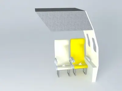 Alliance Airlines economy class seats Free 3D model