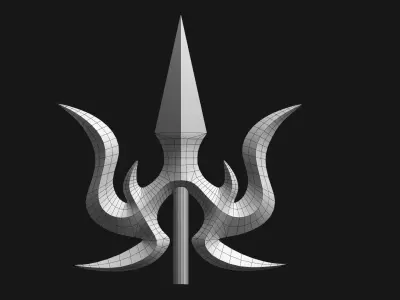 TRISHULA Low-poly 3D model