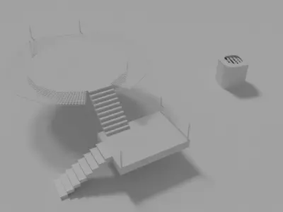 2 Rooftop parts Free 3D model